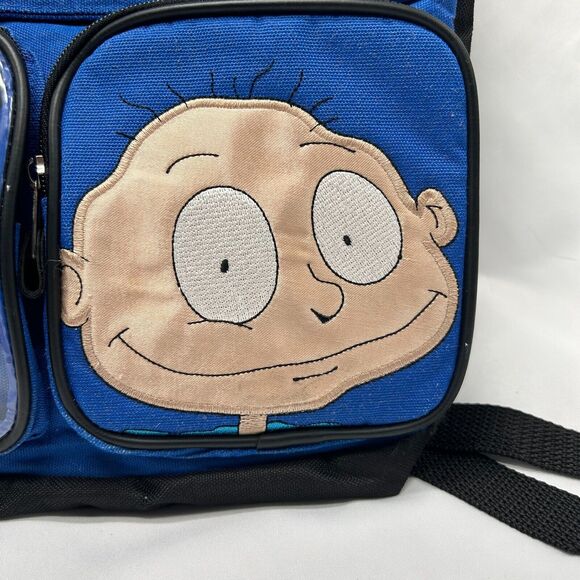 VINTAGE 1999 Rugrats Backpack - Viacom Nickelodeon - Blue - Tommy Pickles - Picture 6 of 13